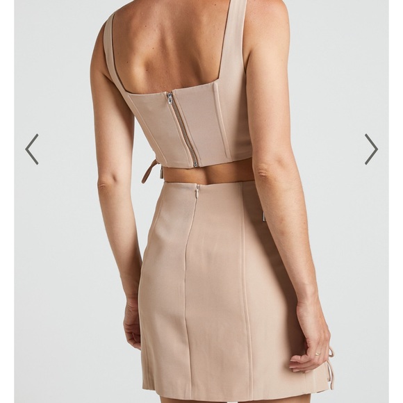 Showpo Beige Trendy Corset Skirt Set - Picture 5 of 6